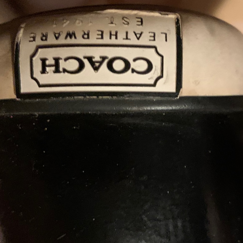 Used Coach Red and Black Tartan Sneakers